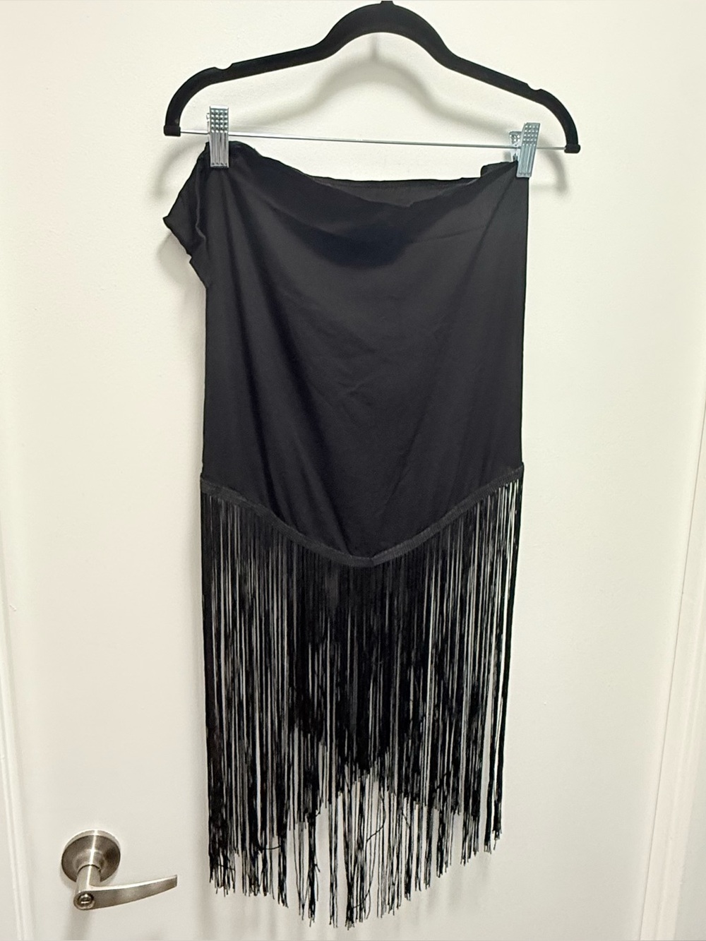 NWT Trendyol Black Fringe Mini Wrap Skirt / Convertible Top Size XL - Fits S-XL